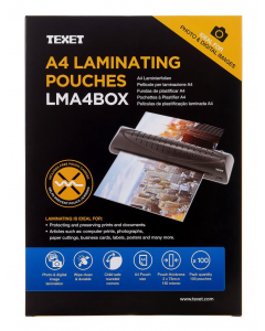 Texet A4 Laminator Pouches 100pk | LMA4BOX