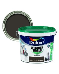 Dulux Weathershield Smooth Masonry Paint - Bitter Chocolate 10L