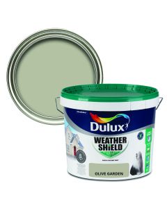 Dulux Weathershield Smooth Masonry Paint - Olive Green 10L