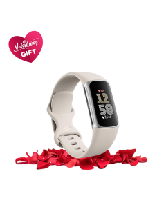 Fitbit Charge 6 Fitness Tracker Smart Watch - Porcelain/Silver | 79-GA05185-GB