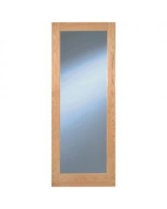Indoors Rushmore Shaker Clear Glass Pre-Finished Oak Door - 80 Inch x 32 Inch (2032mm x 813mm)