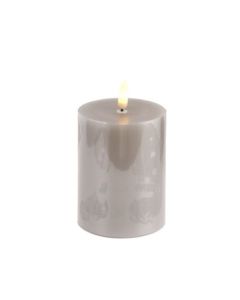 3d Flame LED Candle W/6hr Timer Grey 10cm