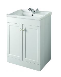 Kylemore 600mm Floor Standing Bare Unit - Matt White | KYL60FWHT