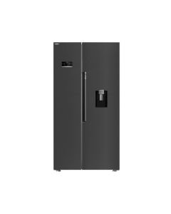 Beko Freestanding American Style Fridge Freezer with HarvestFresh - Black | ASD2442VPZ 
