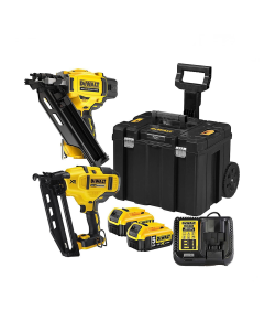 DeWalt 18V XR Brushless Twin Nailer Kit | Cordless Nail Gun Set | DCK246P2T-GB