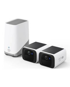 Eufy Solocam S220 2 Camera Pack With HomeBase 3 - White | E8134328 