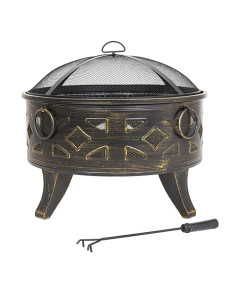 La Hacienda Outdoor Diamond Fire Pit BBQ With Cook Grill | 58091