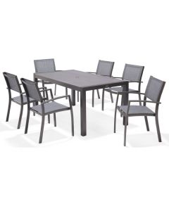 Lifestyle Garden Solana 6 Seat Outdoor Dining Garden Furniture Set - Grey