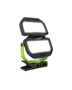 Luceco Rechargeable Twin Panel Folding Worklight with Powerbank 2500lm | LILC250G65-01