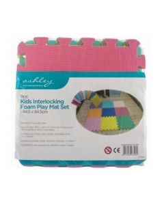 Redwood Leisure Ashley 9 Piece Interlocking Kids Foam Play Set - Multicolour | BB-FM152