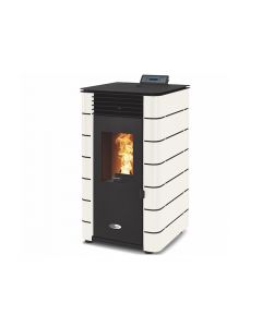 Stanley Solis K100 Edge Wood Pellet Stove - White | K100SPWHFLT