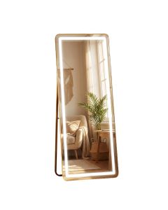 Tara Lane Modena LED Cheval Mirror Gold 160 x 50cm | TL6293