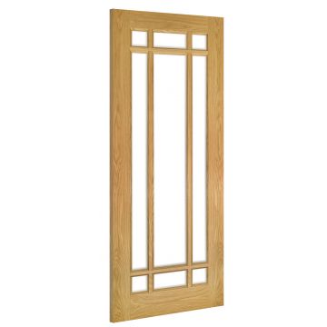 Deanta Nm5g Oak Door Bev Glass 6'8