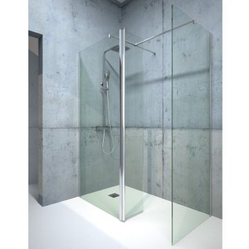 Aspect Wetroom Return Panel Chrome