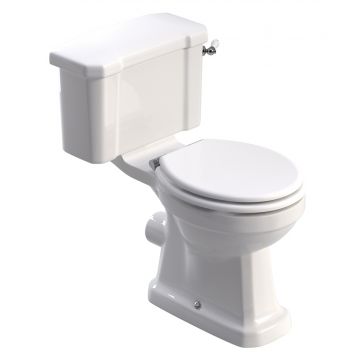 Westbury Traditional Close Coupled Toilet comes with White MDF Soft Close Seat