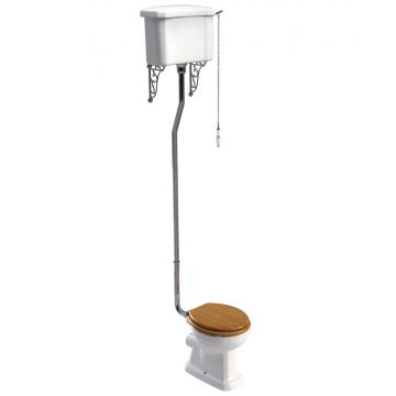 Westbury Traditional High Level Cc Toilet comes with Oak MDF Soft Close Seat