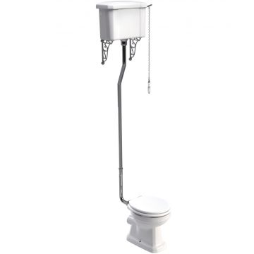Westbury High Level Cistern & Pan (Toilet) comes with White MDF Soft Close Seat