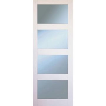 Indoors Kirkland Shaker 4 Panel Clear Glazed Door - 80 Inch x 34 Inch (2032mm x 864mm)