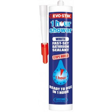 Evo-Stik 1 Hour Shower Sealant White 310ml C24