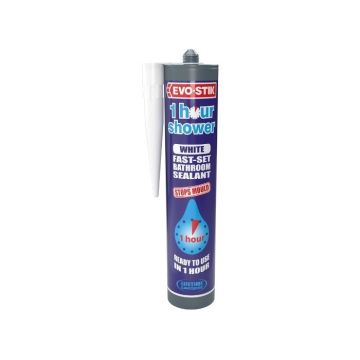 Evo-Stik 1 Hour Shower Sealant White 310ml C24