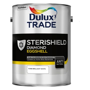 Dulux Trade Sterishield Diamond Eggshell Pure Brilliant White 5l