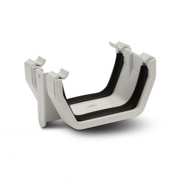 Polypipe Gutter Union Bkt Square White