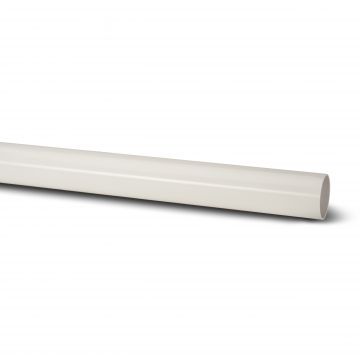 Polypipe Rr124 68mm 5.5m White Round Downpipe