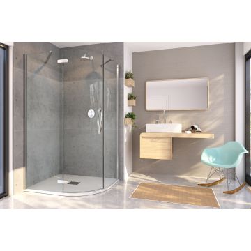Oro Hinged Quadrant Door800 x 1200mm Right Hand