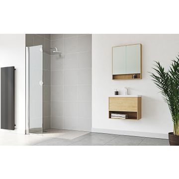Flair Frameless Wetroom Panel 600mm Hinged Rotat
