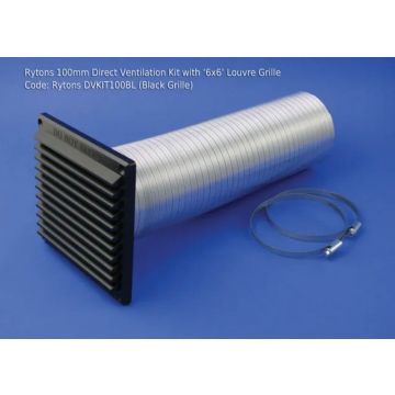 Henley External Air Kit 100mm With Louvre Grid