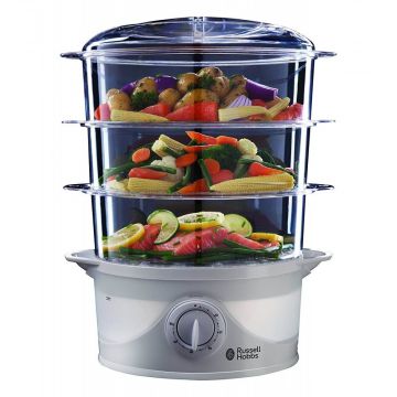 Russell Hobbs 3 Tier Food Steamer- White | 21140