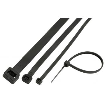 Cable Ties Black 140 x 3.6 100s