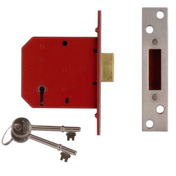 Union P/P Lock & Fitting 5-Lvr Deadlock 2.5" Brs