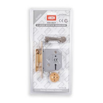Y2177 2 1/2" 3l Union Brass Mortice Deadlock