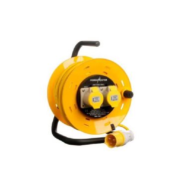 Powermaster 25 Metre Open Cable Reel Cassette - 16 Amp 2 Gang | 1325-06