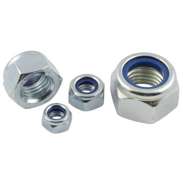 M10 Metric Nylock Locknut Nut Z/P