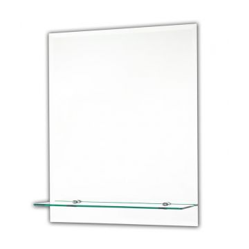 Tema Bevelled Mirror 50 x 40 Rect & Shelf