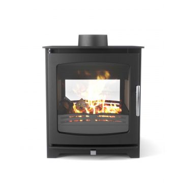 Henley Hazelwood Dbl Eco Stove Matt Black