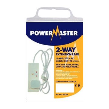 Powermaster 2 Gang 2 Metre 13 Amp Extension Lead | 1392-20
