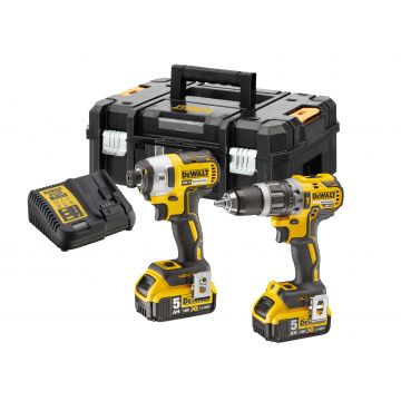 Dewalt Combi Impact Kit 18v 2 x 5ah DCk266p2t-Gb