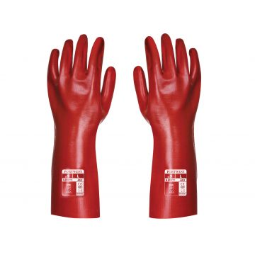 Portwest PVC Gauntlet A435 XL 35cm Red