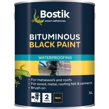 Bostik Waterproof 5lt Black Paint