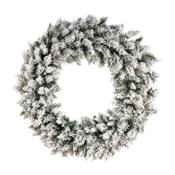 60cm Flocked Wreath With