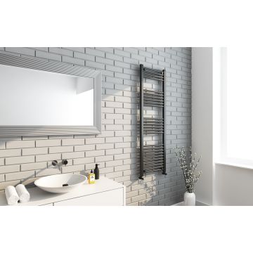 Sorento Black Towel Warmer H1600 x W500mm
