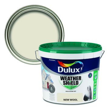Dulux Weathershield Smooth Masonry Paint - New Wool 10L