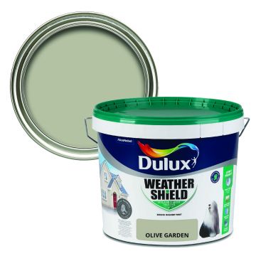 Dulux Weathershield Smooth Masonry Paint - Olive Green 10L
