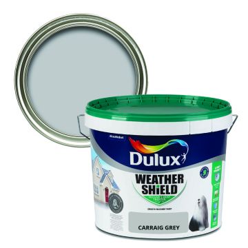 Dulux Weathershield Smooth Masonry Paint - Carraig Grey 10L