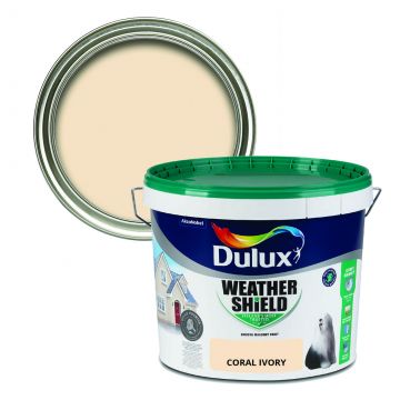 Dulux Weathershield Smooth Masonry Paint - Coral Ivory 10L