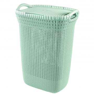 Curver Knit Laundry Hamper Duck Egg Blue 57lt