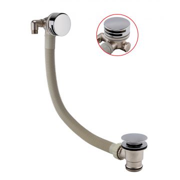 Chrome Round Bath Filler 